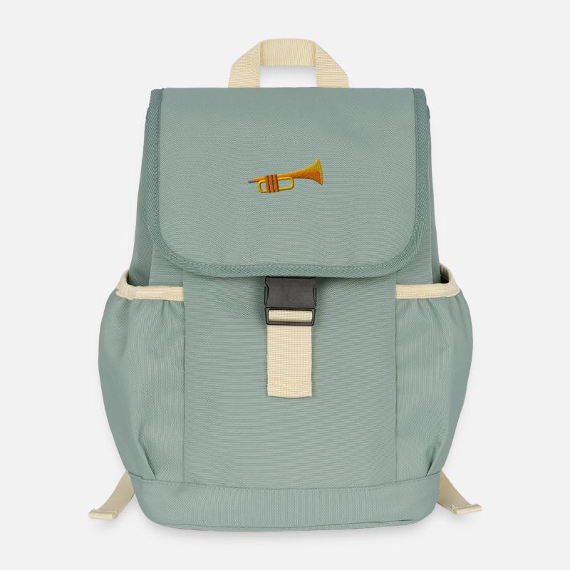 Trompete - Kinder Recycelter Rucksack - Nebelgrün
