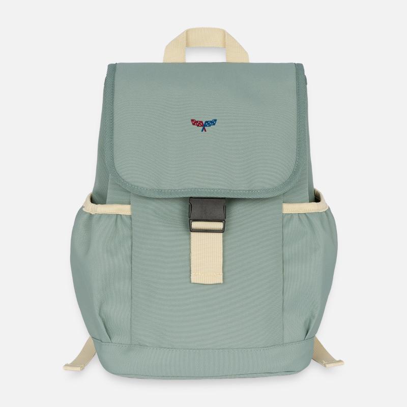Startflagge - Kinder Recycelter Rucksack - Nebelgrün