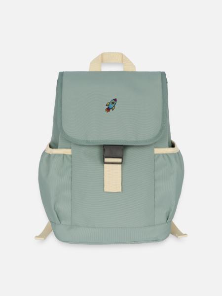 Spaceship - Kids’ Recycled Backpack - stonewash green