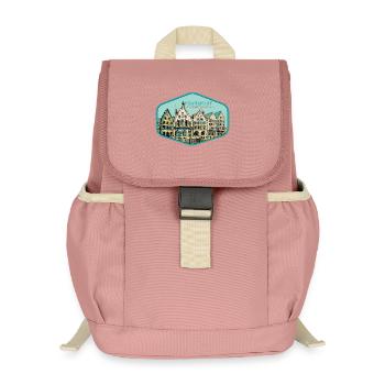 Historisches Zentrum: Frankfurter Rathaus - Kinder Recycelter Rucksack - Altrosa - Vorne