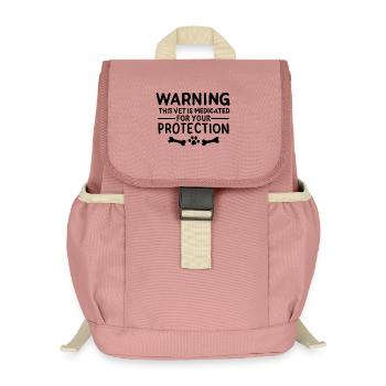 Lustiger Veterinär - Kinder Recycelter Rucksack - Altrosa - Vorne