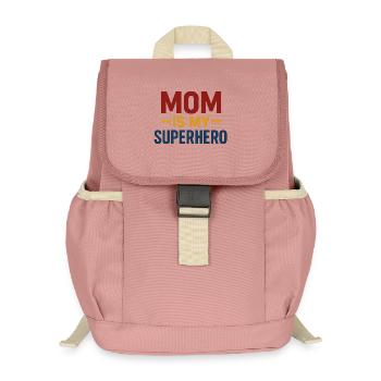 Mama-Superheldin — Fettgedruckte Typografie - Kinder Recycelter Rucksack - Altrosa - Vorne