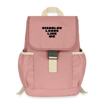 Eine behinderte Person sieht so aus * - Kinder Recycelter Rucksack - Altrosa - Vorne