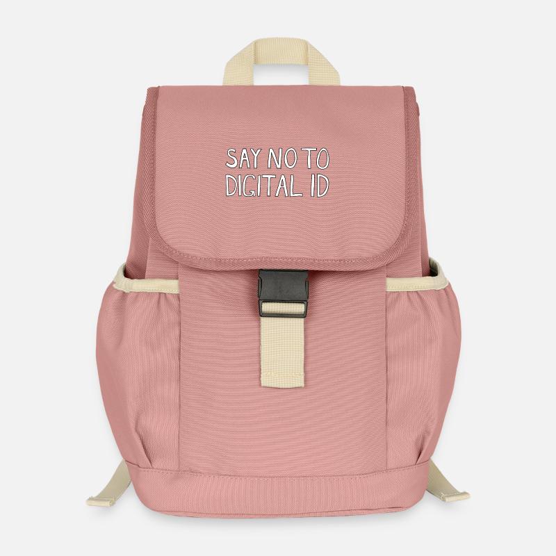 DITES NON À L’IDENTITÉ NUMÉRIQUE - Sac à dos enfant recyclé - rose poudré