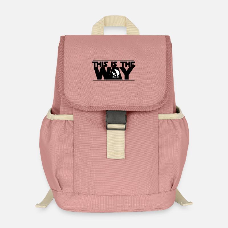 This is the way, windsurf! - Kids’ Recycled Backpack - canyon pink