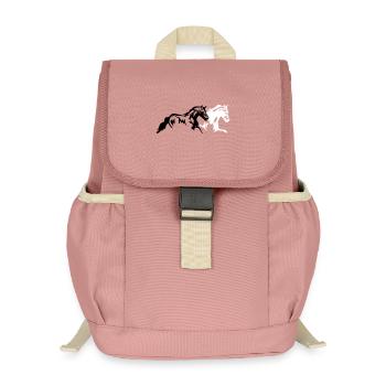 Chevaux Etalon Jument Poulain - Sac à dos enfant recyclé - rose poudré - Devant