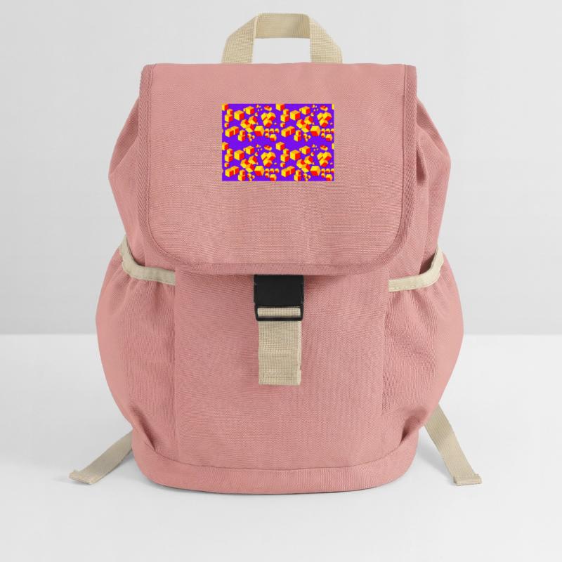 Deco pattern cube colored Kids’ Recycled Backpack