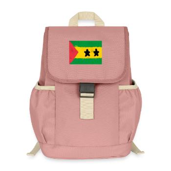 Flagge von São Tomé und Príncipe - Kinder Recycelter Rucksack - Altrosa - Vorne
