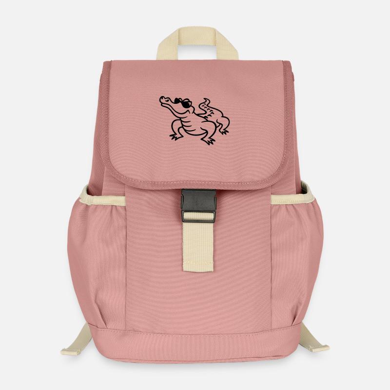 Croco Cool - Kinder Recycelter Rucksack - Altrosa
