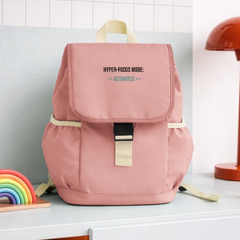 Hyper-Focus Mode: Activated - Statement Kinder Recycelter Rucksack