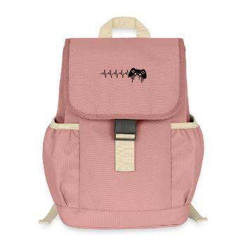 Herzschlag gaming kontroller - Kinder Recycelter Rucksack - Altrosa - Vorne