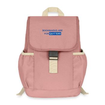 Lesezeichen sind für Aufgeber! Buch Design - Kinder Recycelter Rucksack - Altrosa - Vorne