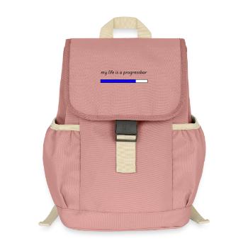 Ma vie est une barre de progression - Sac à dos enfant recyclé - rose poudré - Devant