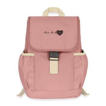 Herz_Camper - Kinder Recycelter Rucksack - Altrosa - Vorne