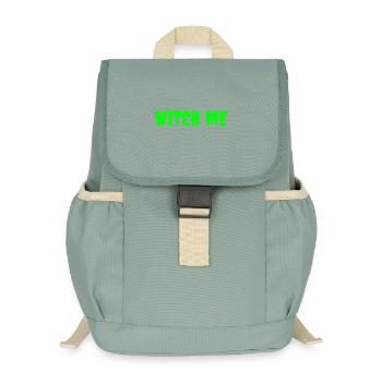 Conception de t-shirt sur le thème de la sorcellerie magique - Sac à dos enfant recyclé - vert lichen - Devant