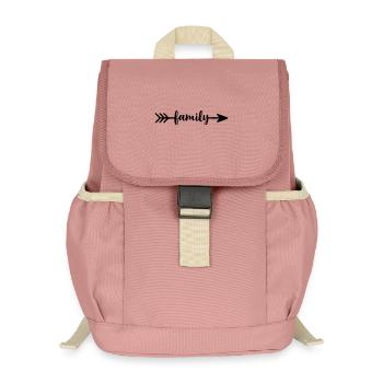 family flèche amour communauté amitié - Sac à dos enfant recyclé - rose poudré - Devant