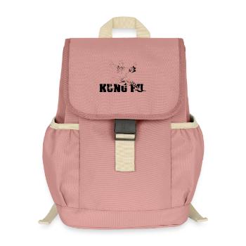 shaolin kungfu master fighter symbol - Kids’ Recycled Backpack - canyon pink - Front