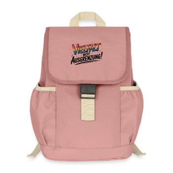 Vielfalt statt Ausgrenzung - Cool Pride Logo - Kinder Recycelter Rucksack - Altrosa - Vorne