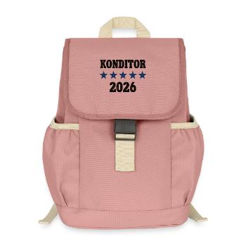 Konditor Beruf Konditorei Job Arbeit Bäcker Lehre - Kinder Recycelter Rucksack - Altrosa - Vorne