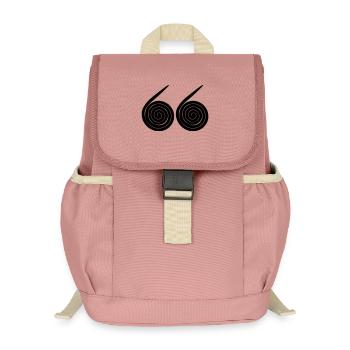Zahl 66 Schnecken - Kinder Recycelter Rucksack - Altrosa - Vorne
