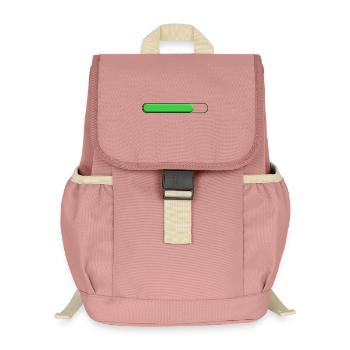 Average gauge Green (three quarters) - Kids’ Recycled Backpack - canyon pink - Front