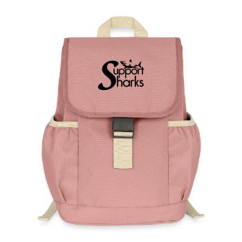 Support Sharks - Kids’ Recycled Backpack - canyon pink - Front