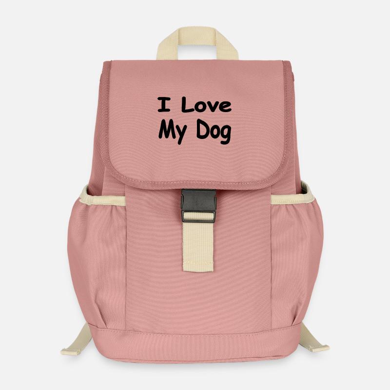 canine - Sac à dos enfant recyclé - rose poudré