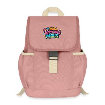 Karnevalsmaus Jeck - Kölle Alaaf Motiv - Kinder Recycelter Rucksack - Altrosa - Vorne