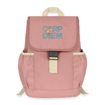 Carp Diem – Funny Fishing Dad Joke - Kids’ Recycled Backpack - canyon pink - Front