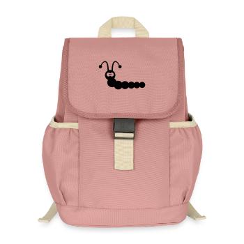 Lustiger Wurm - Kinder Recycelter Rucksack - Altrosa - Vorne