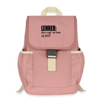 LEHRER SPRÜCHE MIT KLASSE - Kinder Recycelter Rucksack - Altrosa - Vorne