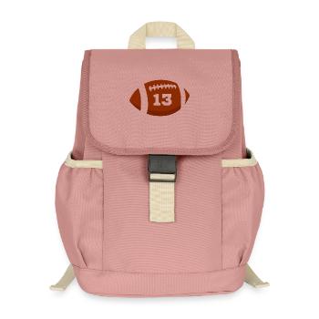 Number 13 rugby - 13th anniversary rugby - Kids’ Recycled Backpack - canyon pink - Front