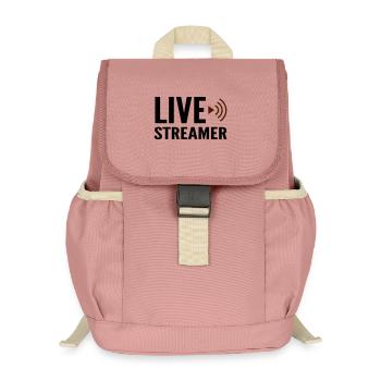 Streamer Live-Streamer - Kinder Recycelter Rucksack - Altrosa - Vorne