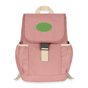 Ovaler Background schmutzig grün - Kinder Recycelter Rucksack - Altrosa - Vorne