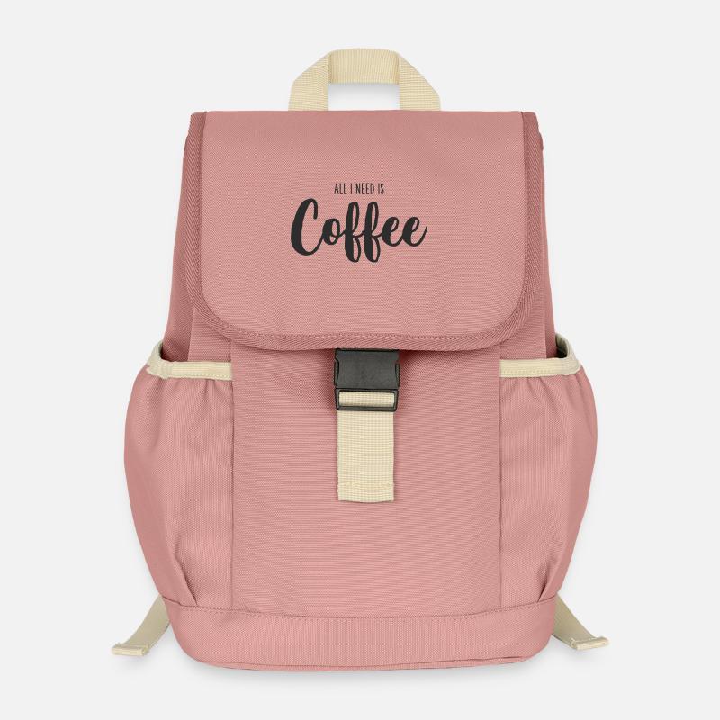 All I Need Is coffee - Kinder Recycelter Rucksack - Altrosa