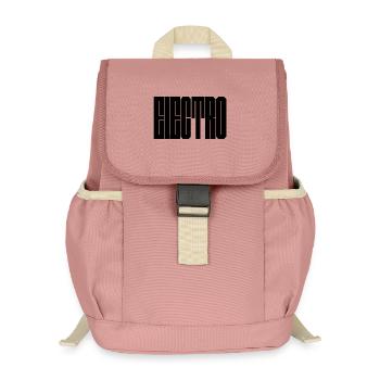 Conception de la typographie de musique électro - Sac à dos enfant recyclé - rose poudré - Devant