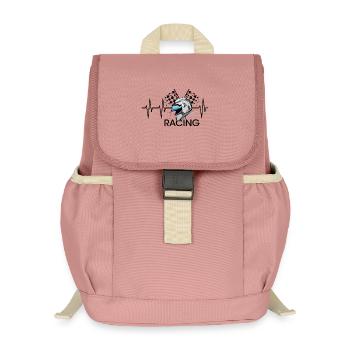 racing helmet pulse motorcycle heartbeat icon icon - Kids’ Recycled Backpack - canyon pink - Front