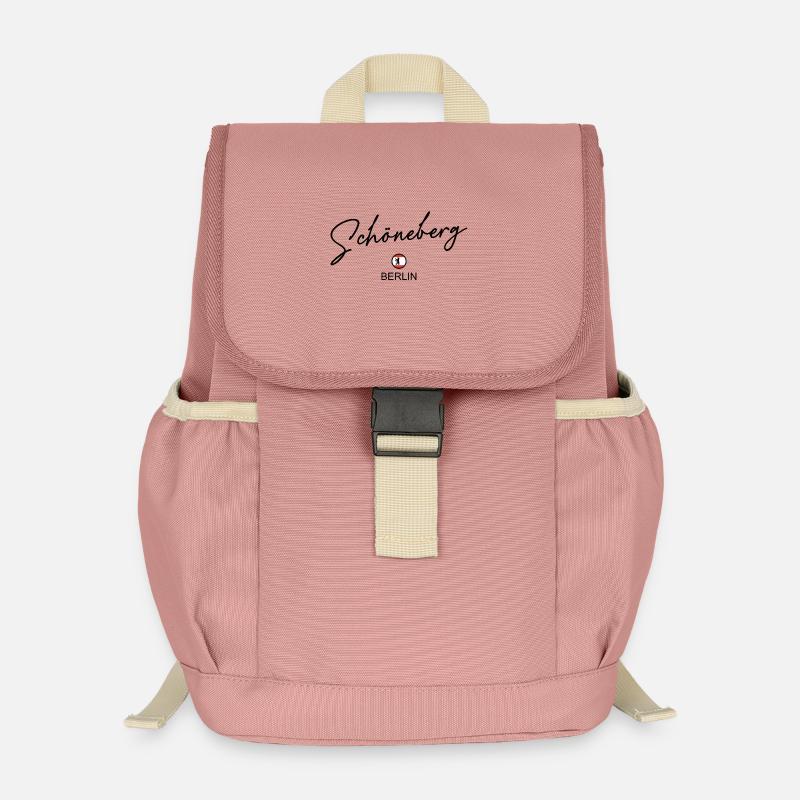 Schöneberg - Berlin Flagge - Berliner Bär - Kinder Recycelter Rucksack - Altrosa