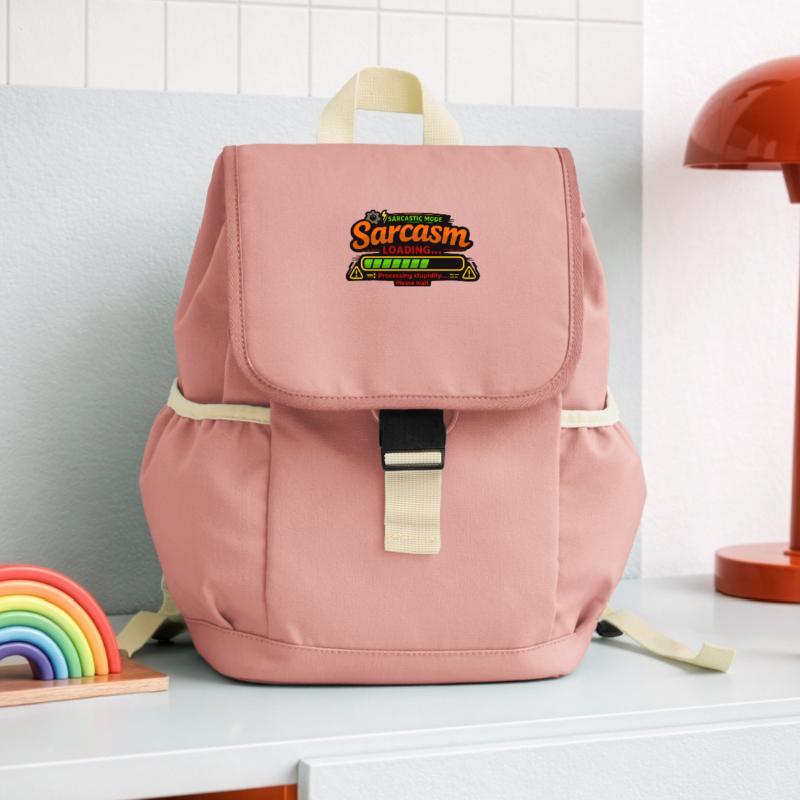 Sarcasm Loading – Processing Stupidity Kids’ Recycled Backpack