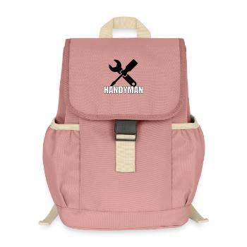 Handwerker 🔨 - Kinder Recycelter Rucksack - Altrosa - Vorne