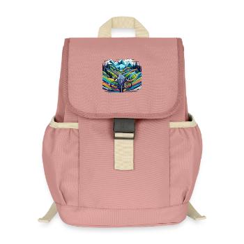 Rennrad, Straße, Berg - Kinder Recycelter Rucksack - Altrosa - Vorne