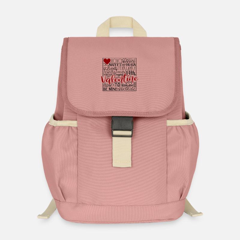 Saint-Valentin - Sac à dos enfant recyclé - rose poudré