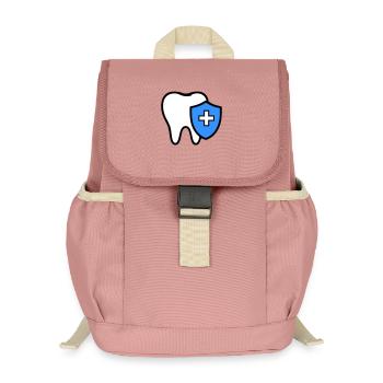 Zahn Symbol Zahnarzt - Kinder Recycelter Rucksack - Altrosa - Vorne