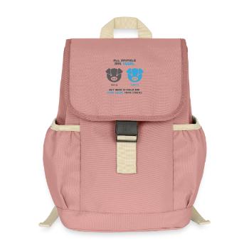 Cochon d’alimentation, Cochon gland - Sac à dos enfant recyclé - rose poudré - Devant