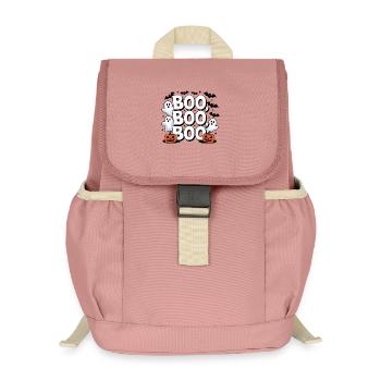 Boo Boo Boo Design d’Halloween - Sac à dos enfant recyclé - rose poudré - Devant