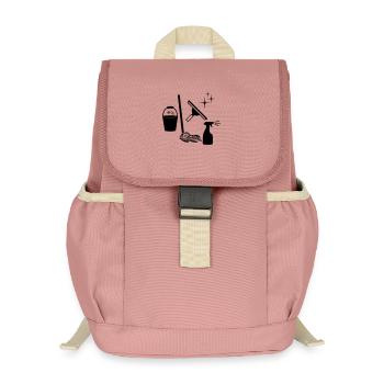 Reiniger Fensterreiniger Logo - Kinder Recycelter Rucksack - Altrosa - Vorne