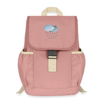 Symbole météo pluie-nuages - Sac à dos enfant recyclé - rose poudré - Devant