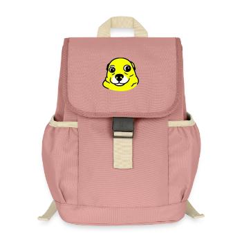 Anxious Dog in Pop Art Style - Kids’ Recycled Backpack - canyon pink - Front