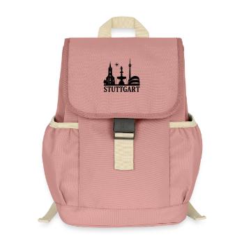 Stuttgart Silhouette Landmark - Kids’ Recycled Backpack - canyon pink - Front
