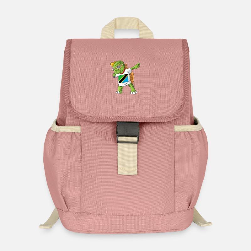 Tansania Dabbing Schildkröte - Kinder Recycelter Rucksack - Altrosa